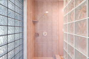 Bathroom featuring walk in shower