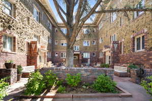 Common area and entry into the buildings