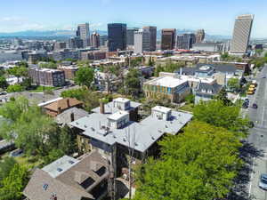Aerial view of downtown Salt Lake