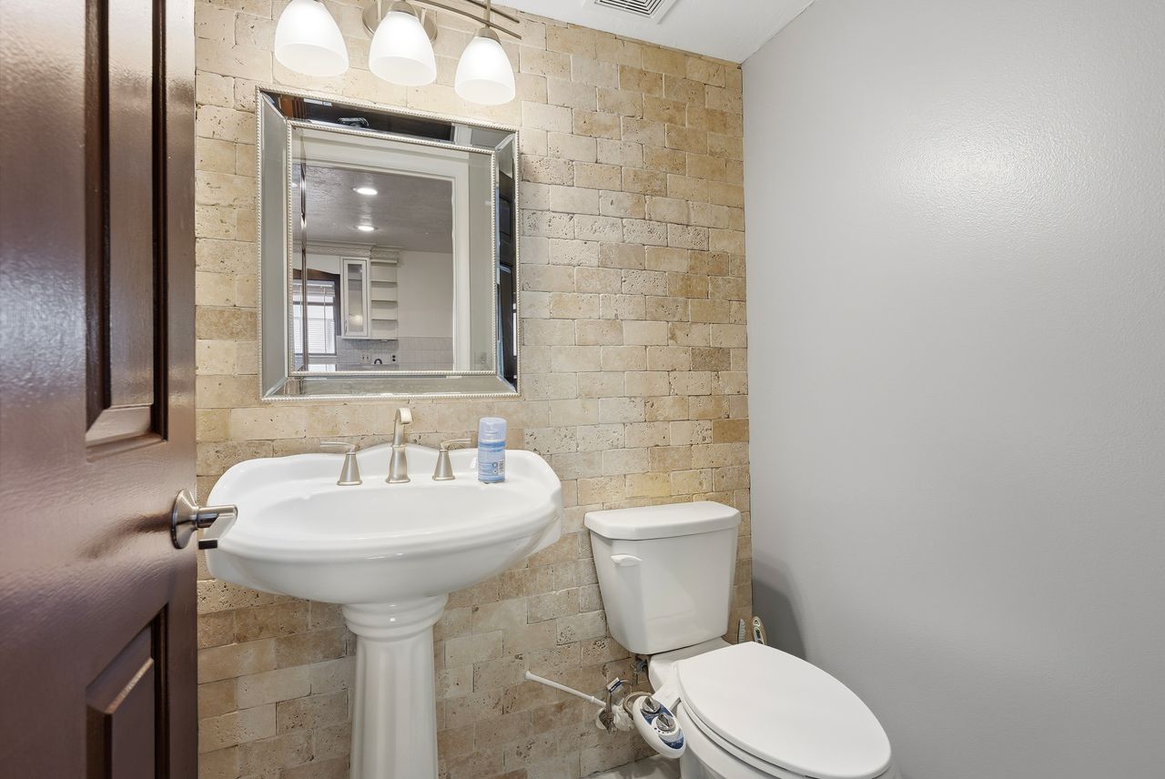 Half bathroom with toilet