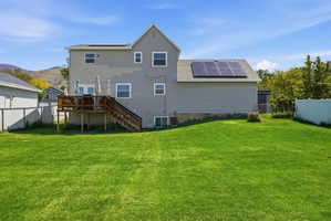Expansive green lawn providing ample outdoor space