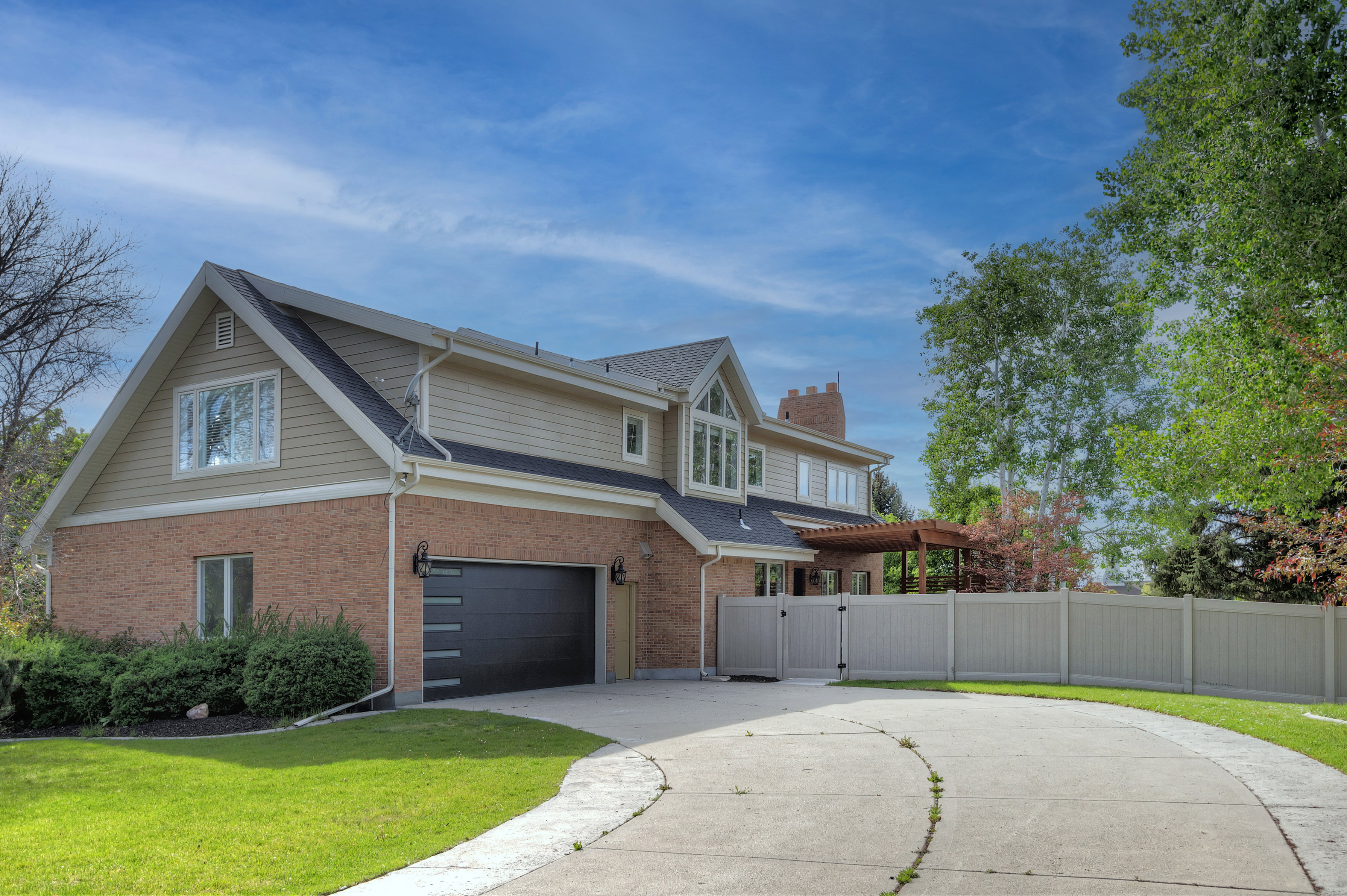 Double garage with plenty of room to add another garage.