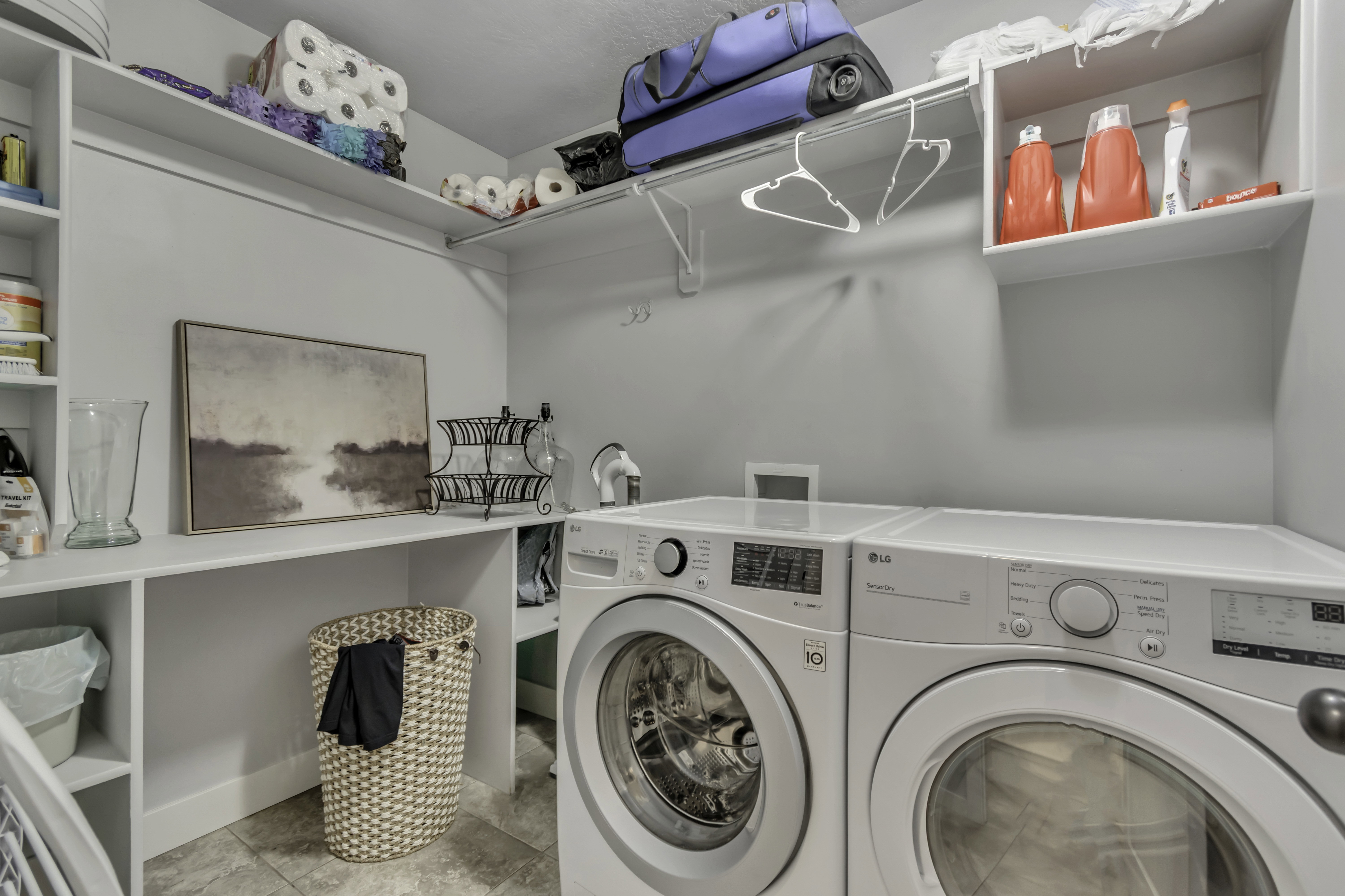 Laundry area featuring washing machine and dryer