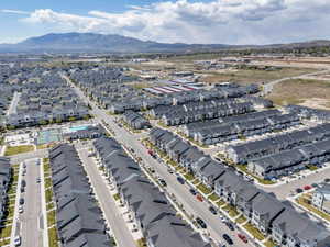 Aerial perspective of a contemporary residential development