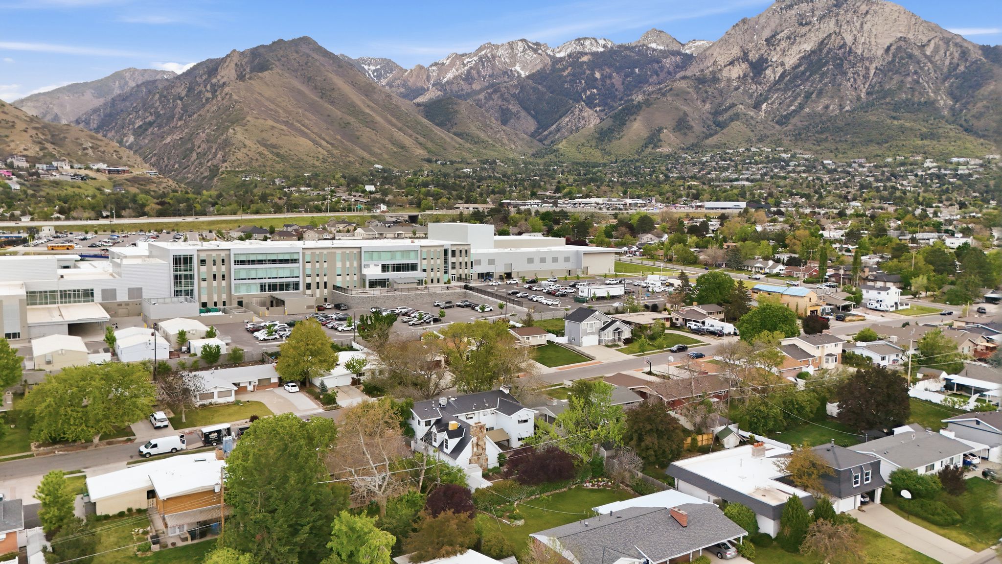 Residential properties situated within a mountainous landscape
