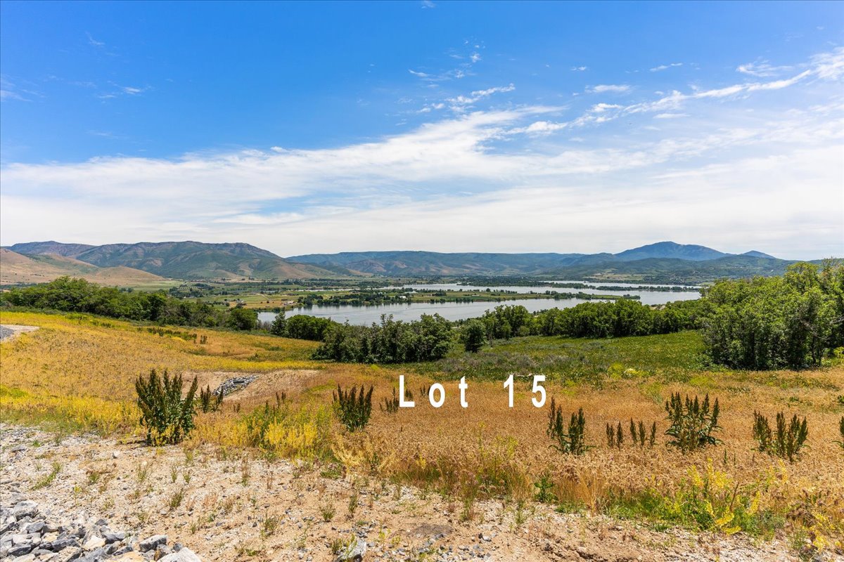 Mountain view with a nearby body of water