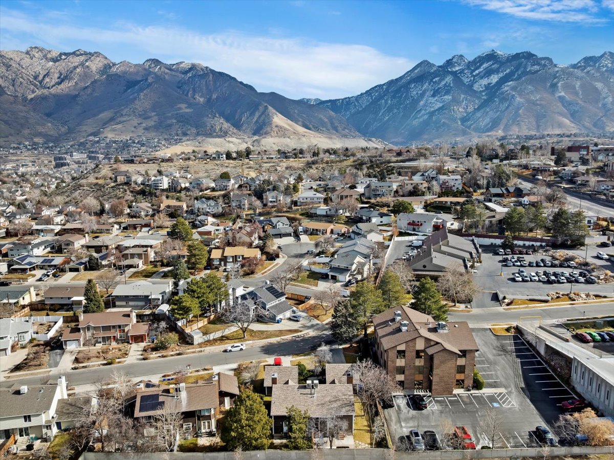 Expansive mountain range backdrop