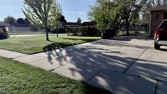 Concrete driveway providing off-street parking