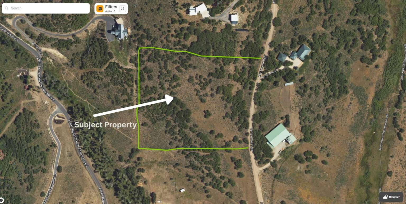 Aerial Map. Indicating the boundaries of the property