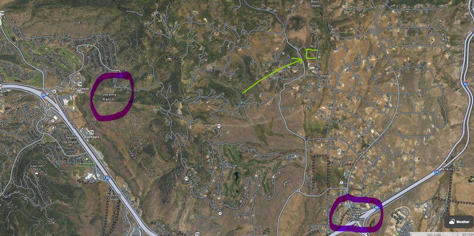 Aerial Map. Illustrating geographic features and points of interest around the property