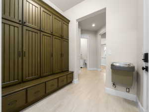 Custom built-in cabinetry with a bench seat and drawer storage