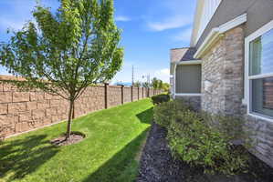 View of fenced yard