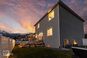 Two-story residential structure with a stucco exterior