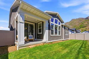 Fully fenced backyard.  HOA mows both front & back lawn