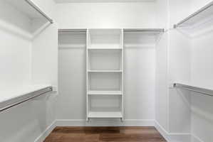 Spacious walk-in closet