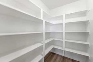 Spacious walk-in pantry