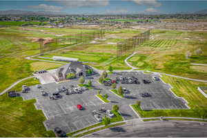 Drone / aerial view of a mountain backdrop