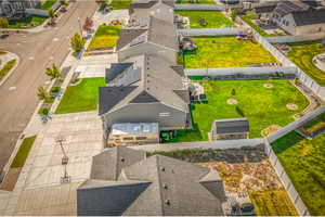 Aerial view of residential area