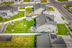 Aerial view of residential area