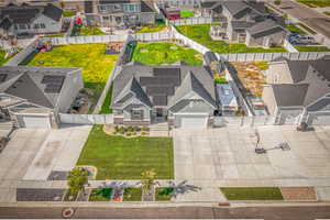 Aerial view of residential area