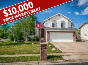 Property Listing Image. Highlighting a price modification for the property