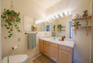 Virtually staged ensuite full bathroom