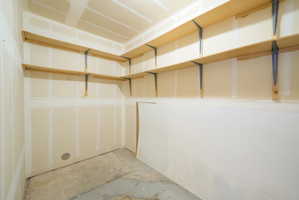 Large storage room off of two-car garage