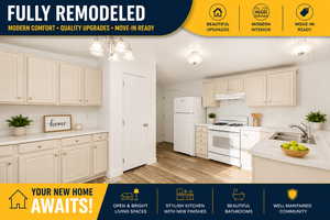 Real Estate Marketing Flyer. Highlighting features of a renovated property
