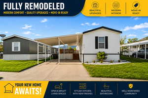 Real Estate Listing Flyer. Presenting the property's exterior and interior enhancements