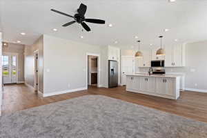 Kitchen. White Cabinets are an upgrade along with upper cabinets going to the ceiling.