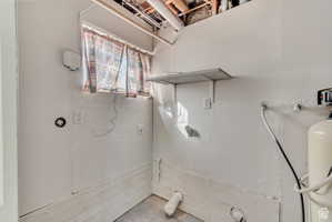 View of laundry area