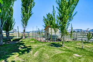 Chicken Coop located at the North West corner of the property, near the orchard