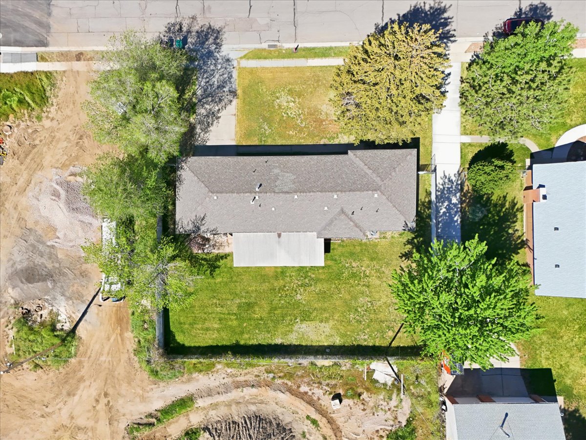 Ariel view of rambler home