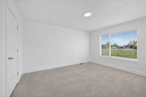 Large bedroom, walk in closet, Large window with views