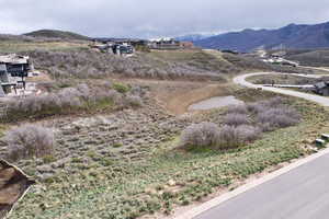 Expansive undeveloped lot featuring natural vegetation, a tranquil pond, and a paved street frontage
