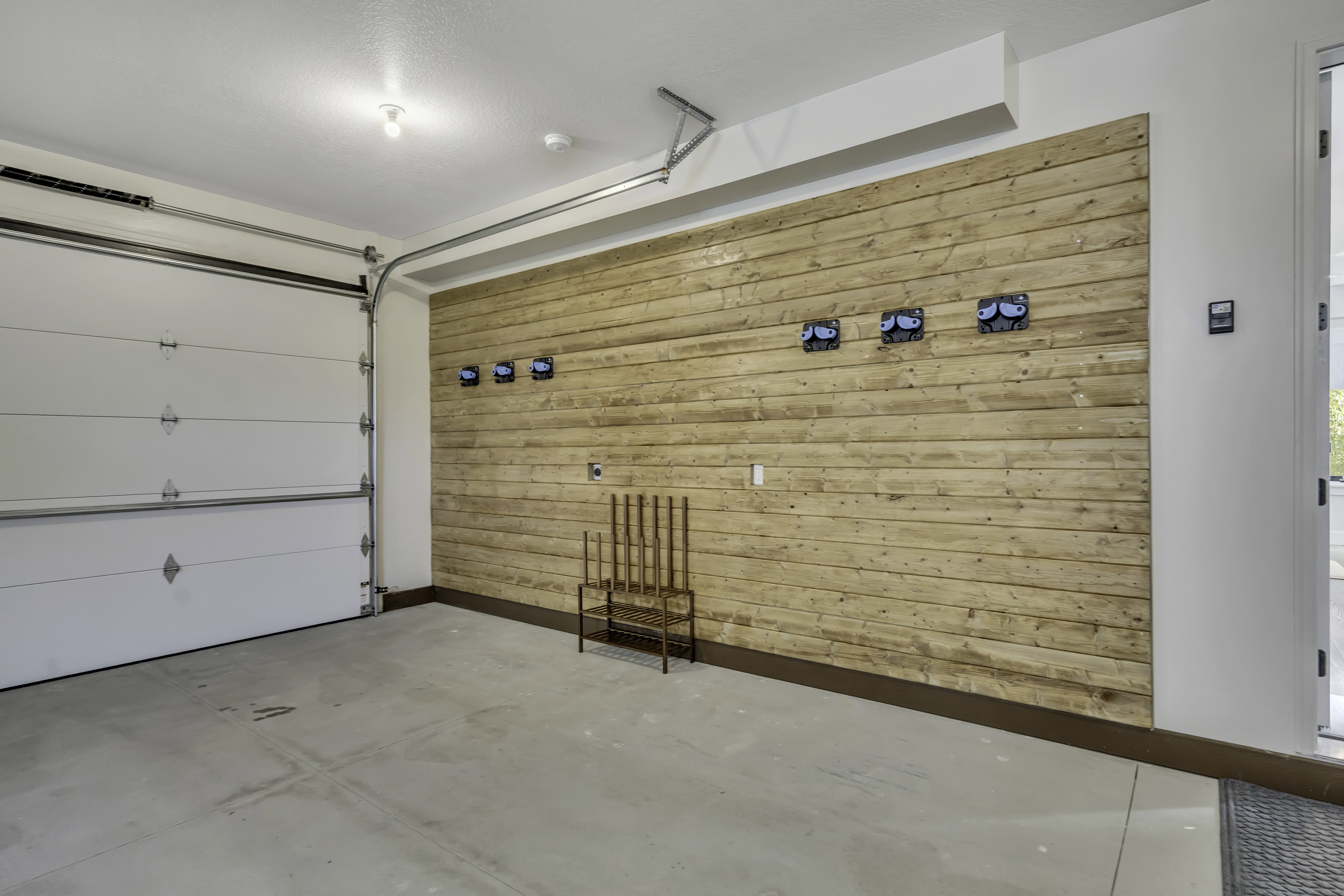 Garage with baseboards
