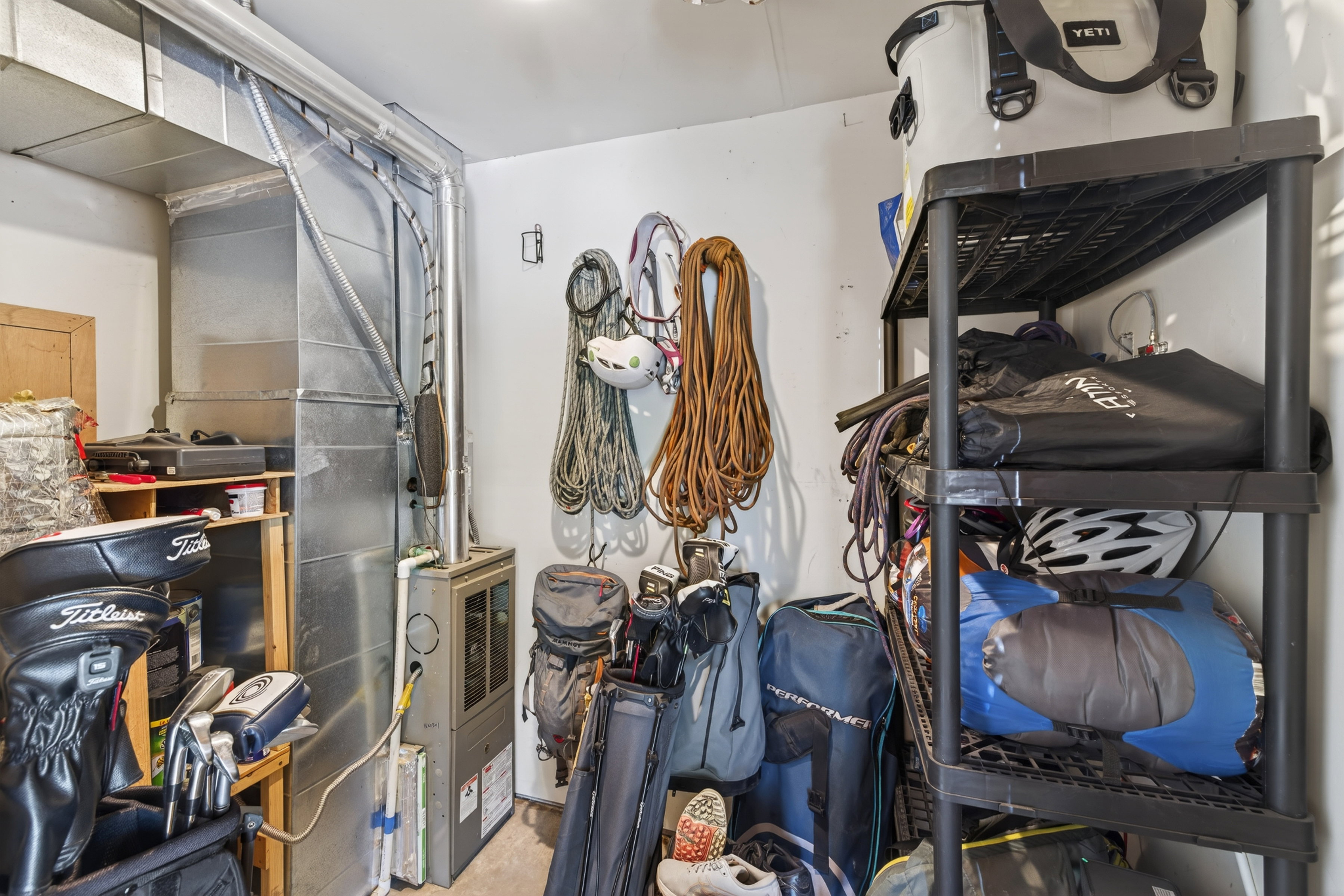 Storage closet adjacent to front door