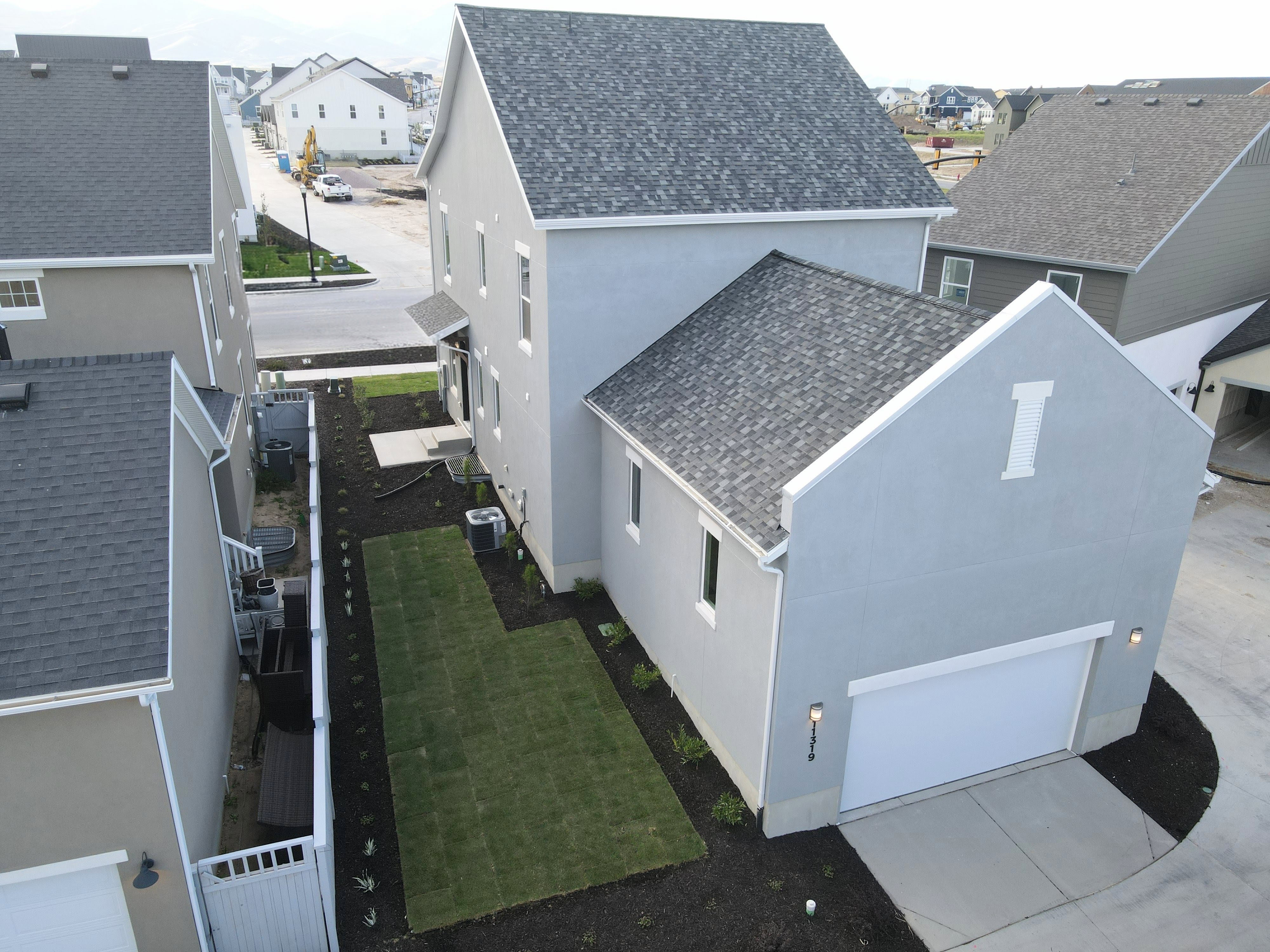 Landscaped backyard