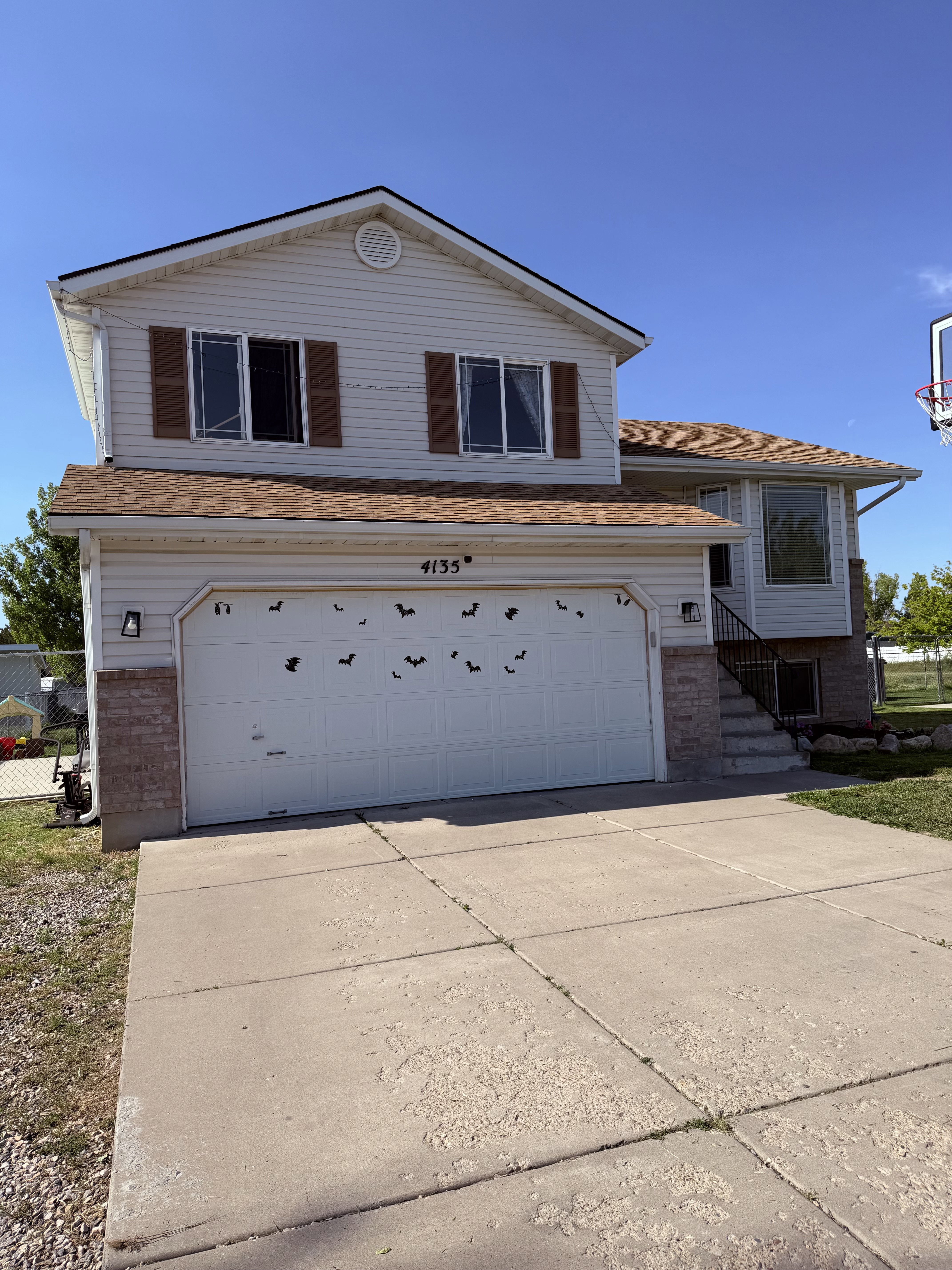 Front view of Home with two-car garage