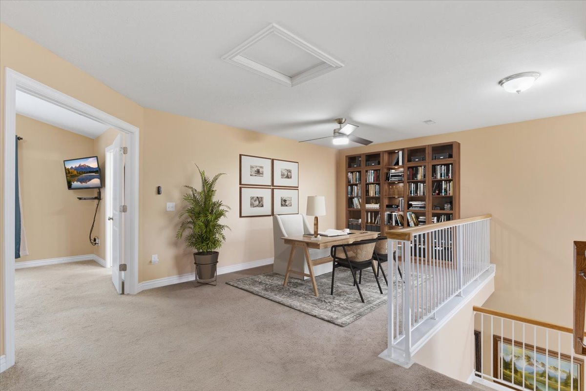 Virtually Staged Loft as Office Space