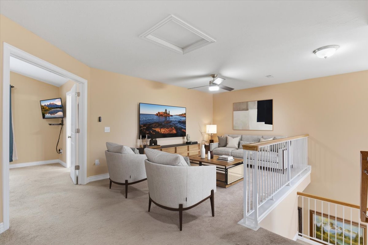 Virtually Staged Loft as Living Space