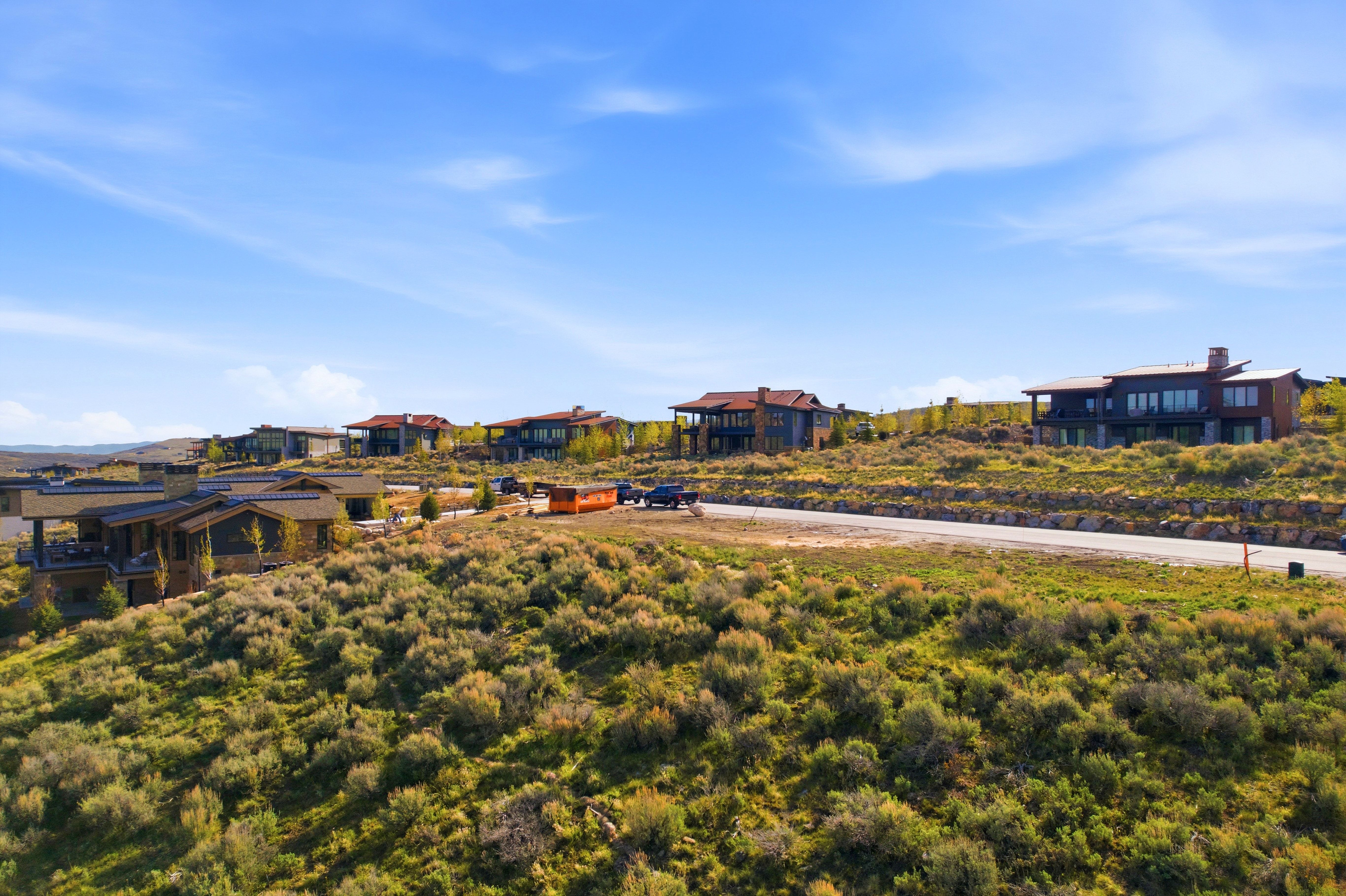 Hillside properties featuring contemporary architectural designs