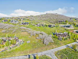 Hillside setting with multiple residences