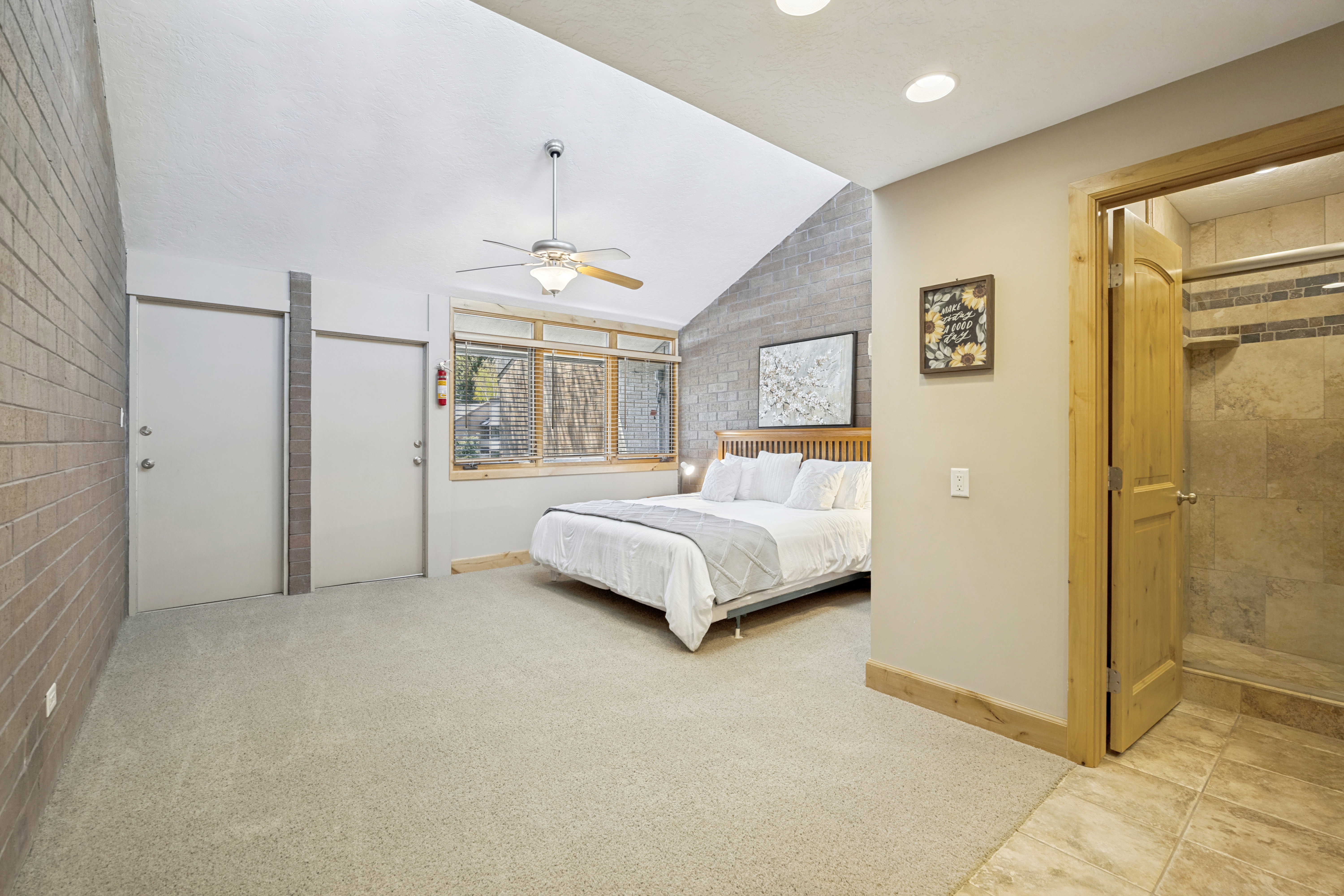 Spacious primary bedroom