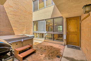 Step out the door, into your private hot tub