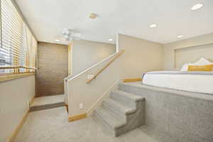 Spacious third bedroom with closet