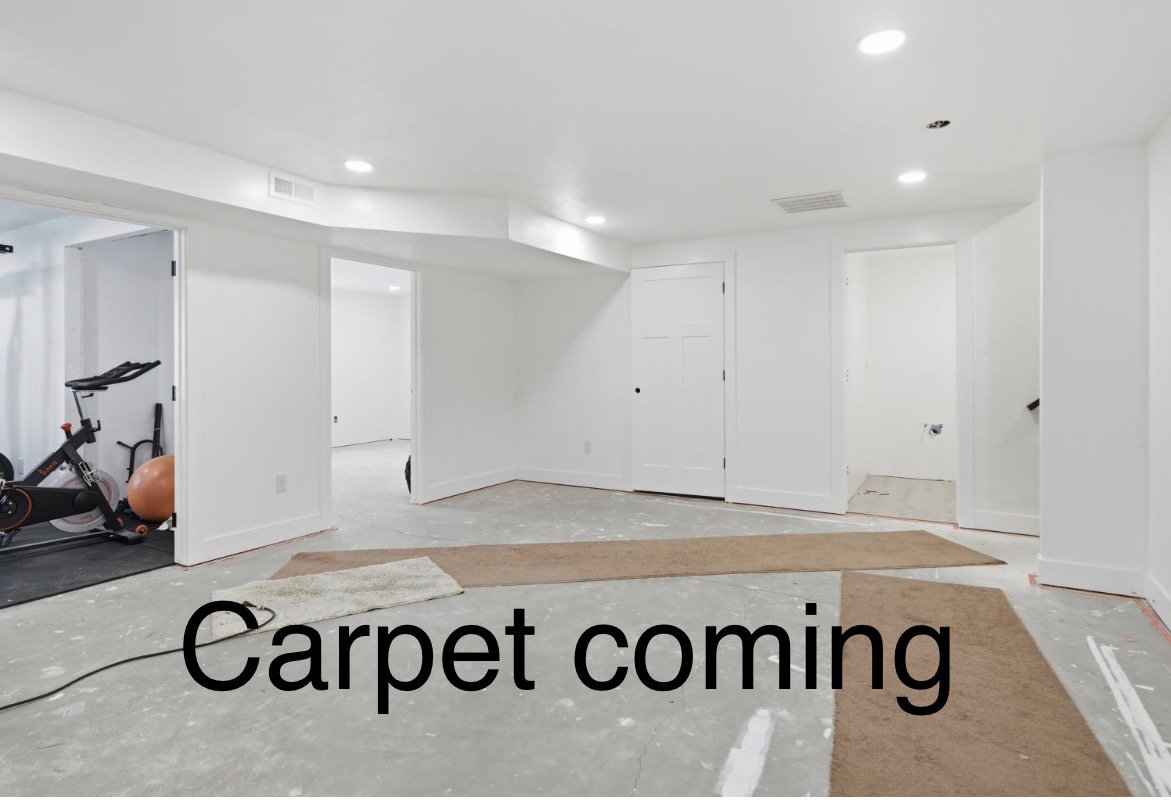 Basement family room finished soon