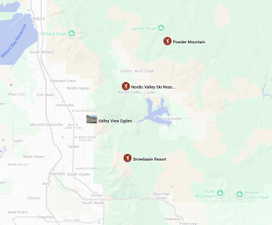 Location Map. Highlighting the property's geographic position relative to regional features and resorts