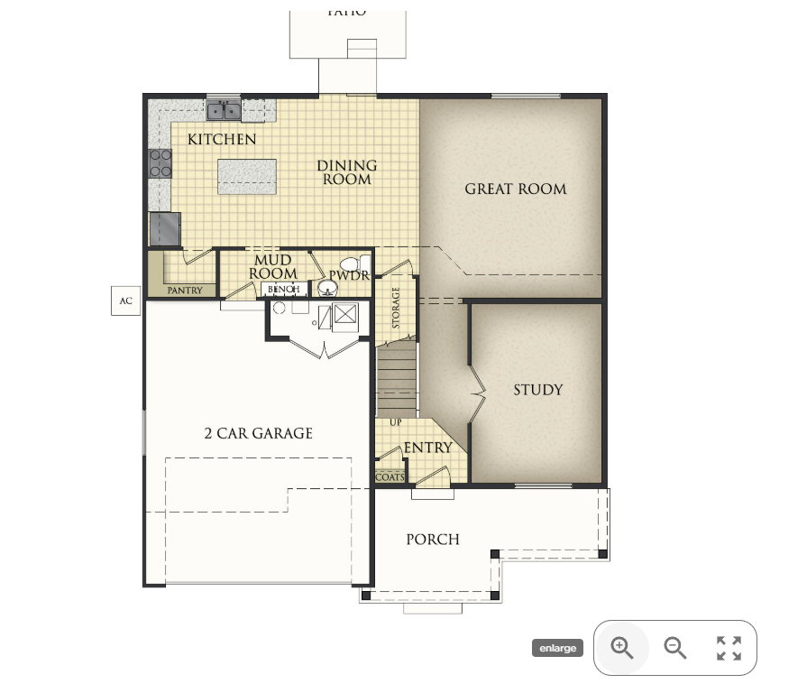 Main level floor plan