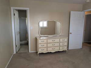 Master bedroom with adjoining master bathroom